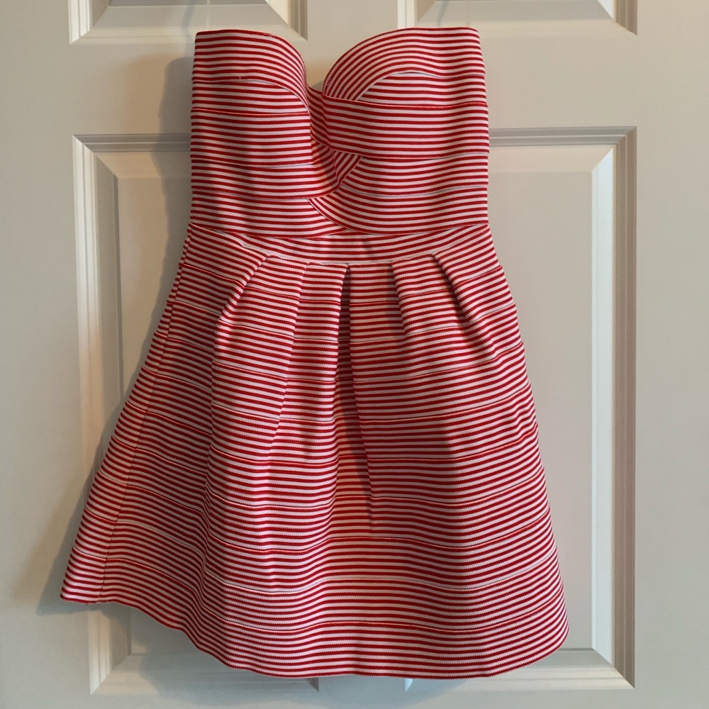 Red and White striped dress